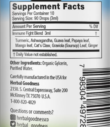 Kids Immune Support 1oz with Ashwagandha for Kids and Turmeric Herbal Supplements - Natural Kids Immune Booster Drops for Wellness and Immune Support for Kids - Non-GMO - Made in USA