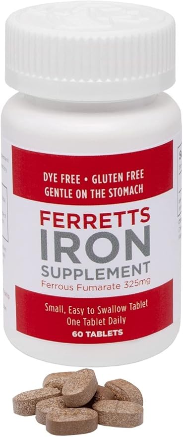 Iron Tablets 325mg Ferrous Fumarate 2 Pack (120 Total)