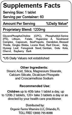 Neuro Care Kids - Brain Health 60 Tablets - Highly Concentrate Supplent - Dietary Supplement