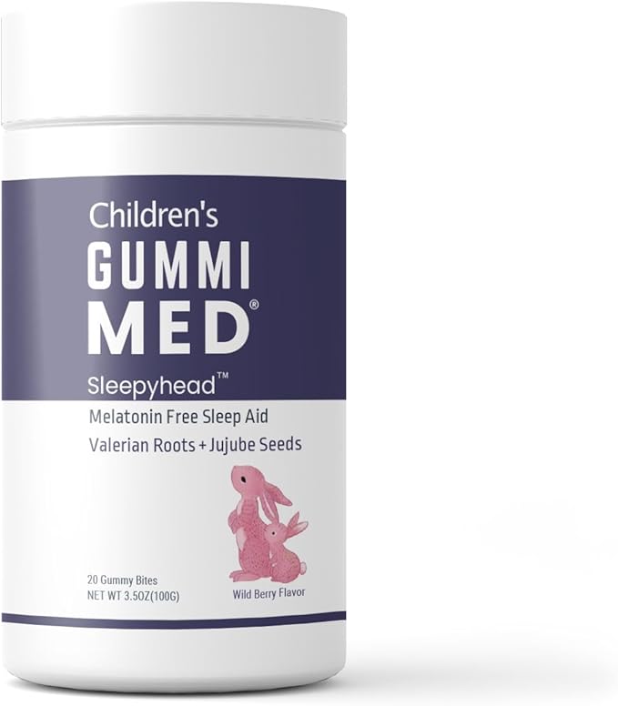 GummiMED Children's Sleepyhead – Melatonin-Free Sleep Gummies | Herbal Blend Sleep Supplement | Valerian Root & Wild Jujube | Sleep Aid for Kids