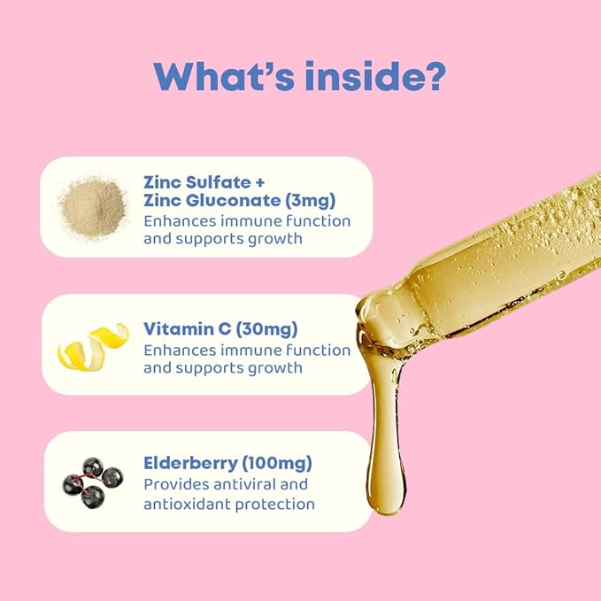 JoySpring Vitamin D & Zinc Bundle | Kids Vitamins & Minerals Naturally Sourced, Non-GMO, Non-Alcoholic Liquid Formula, Immunity Health Support | Vegan & Vegetarian Supplement Drops