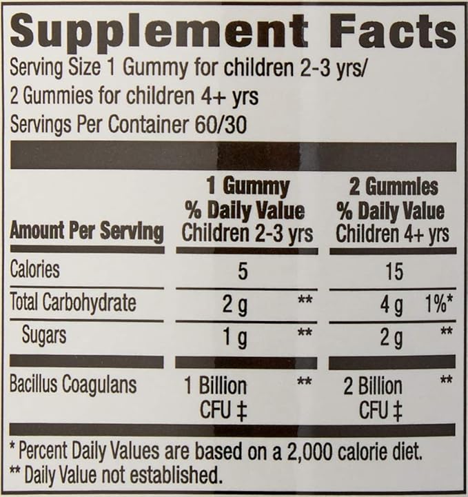Amazon Brand - Mama Bear Vegan Probiotic, 60 Gummies, 1 Billion CFU per Gummy & Mama Bear Vegan Kids Vitamin C, 60 Gummies, 125 mg Vitamin C per Gummy