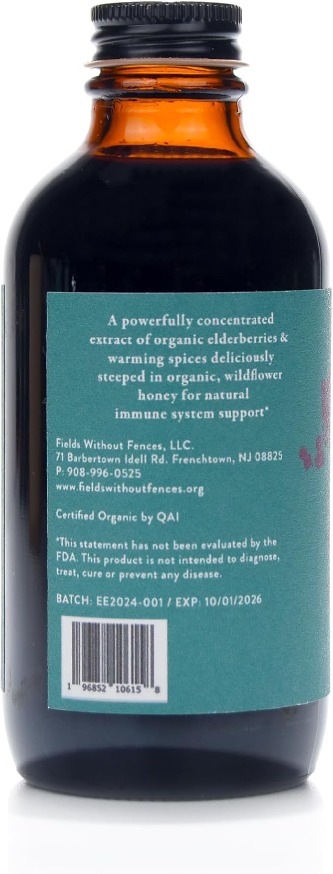 Elderberry Elixir – Immune Support for Adults & Kids – Certified Organic, Farm-Fresh Elderberry Syrup – Made in The USA (4 oz)