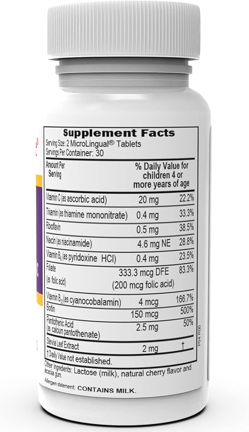 Superior Source Children?s B Complex with Vitamin C - Multivitamin for Heart Health Support - Folic Acid Supplement for Kids - Immune Support Formula with Vitamin C - 60 Instant Dissolve Tablets
