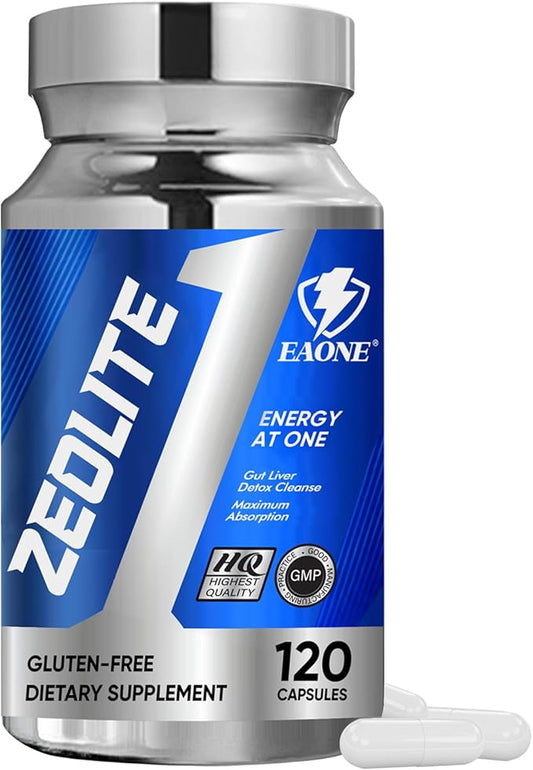 2300 MG Zeolite Detox Capsules for Kids and Adults, Natural Premium Liquid Zeolite 120 Capsules, Gut Health and Immune System Support, Gentle Daily Detox and Energy