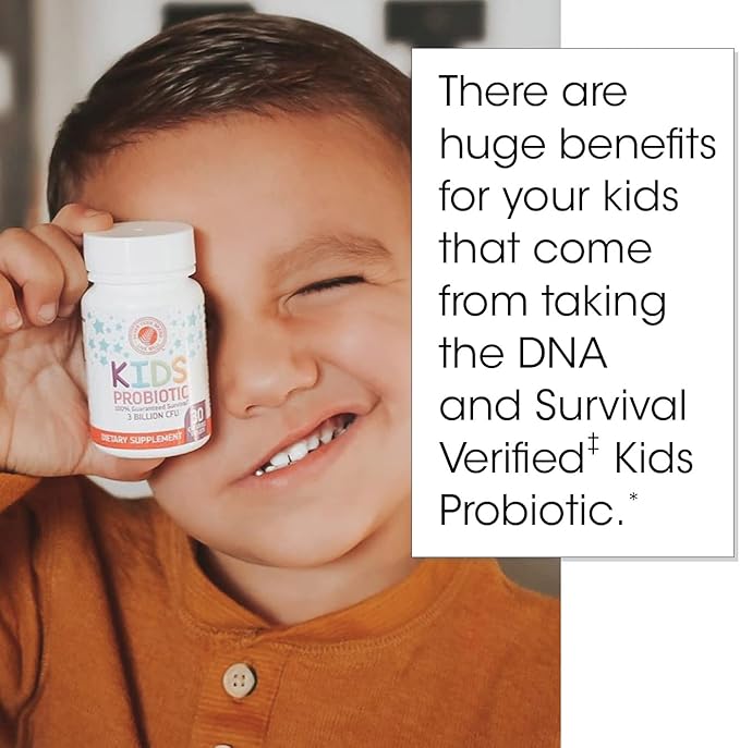 Silver Fern Brand Kids Ultimate Probiotic - 1 Bottle - 30 Chewable Tablets - Sugar & Gluten Free - Children's Dietary Supplement - DNA & Survivability Verified - Digestive & Immune Support