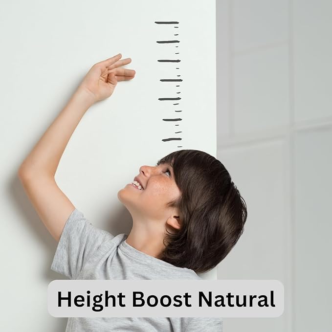 Height Boost Bone Growth Gummies for Kids & Teens – Natural Growth Support with Calcium, Vitamin D3, K2, Collagen Hydrolysate & Herbal Blend – Bone Strength & Height Supplement – 60 Gummies