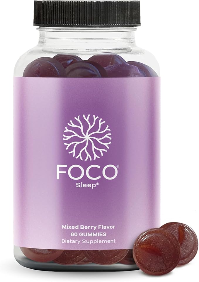 Think FOCO Sleep Gummies for Kids, Teens & Adults - Calming & Relaxation in 45 Minutes - Hyper Active Recommended Natural Sleep Aid - Melatonin Gummy - Sleep Non GMO Vitamins - Fall Asleep Fast Aids