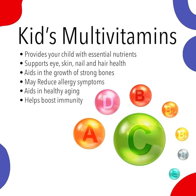 VitaGlobe Kids Complete Multivitamin Gummy - Vitamins A, C, E, D10, B6, B12, 60 Count (Pack of 1)