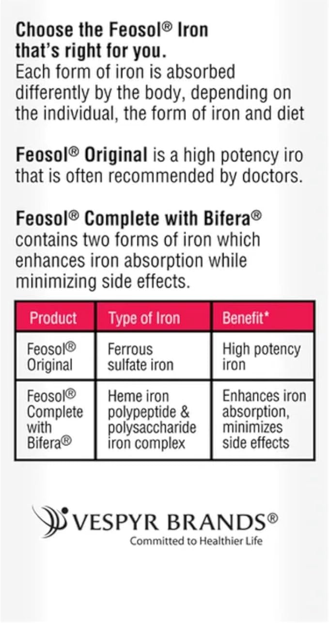 Feosol Original Ferrous Sulfate Iron Supplement , 120 CT (Pack of 3)