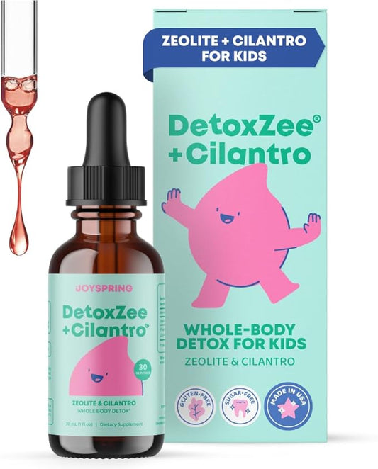 JoySpring DetoxZee Cilantro Drops for Kids - Natural Detox Support with Zeolite & Cilantro Extract - Gentle Whole-Body Cleanse for Children & Toddlers - Kid-Friendly Liquid Detox, 30 Servings