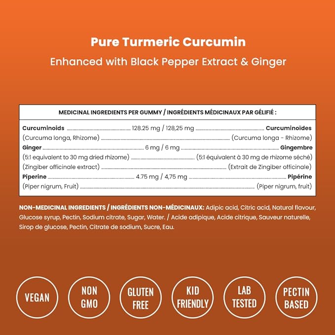 NutraChamps Turmeric Gummies for Adults & Kids with Ginger & Black Pepper Extract, 95% Curcuminoids, Vegan Natural Curcumin Joint Support Supplement, Tumeric Gummy Supplements