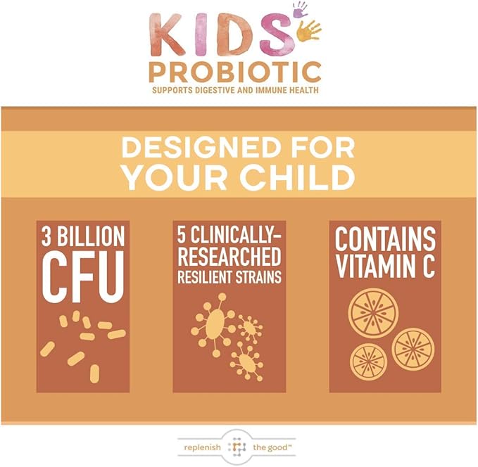 Kids Vegan Probiotics, 60 Tiny Pearls - Antibiotic Recovery - Helps Support Kids' Immune & Digestive System - 15x More Effective Than Gummies - Sugar Free, Easy to Swallow