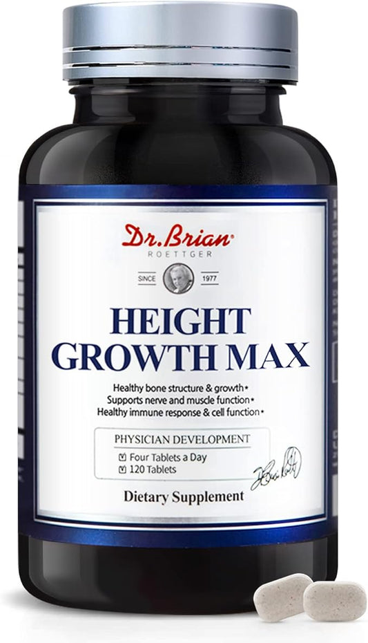 Height Growth Maximizer - Growth Vitamins for Teens Height Bone Strength & Grow Taller Naturally, Kids Vitamins GMO-Free, Ages 10+, 120 Tablets