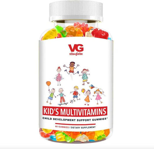 VitaGlobe Kids Complete Multivitamin Gummy - Vitamins A, C, E, D10, B6, B12, 60 Count (Pack of 1)