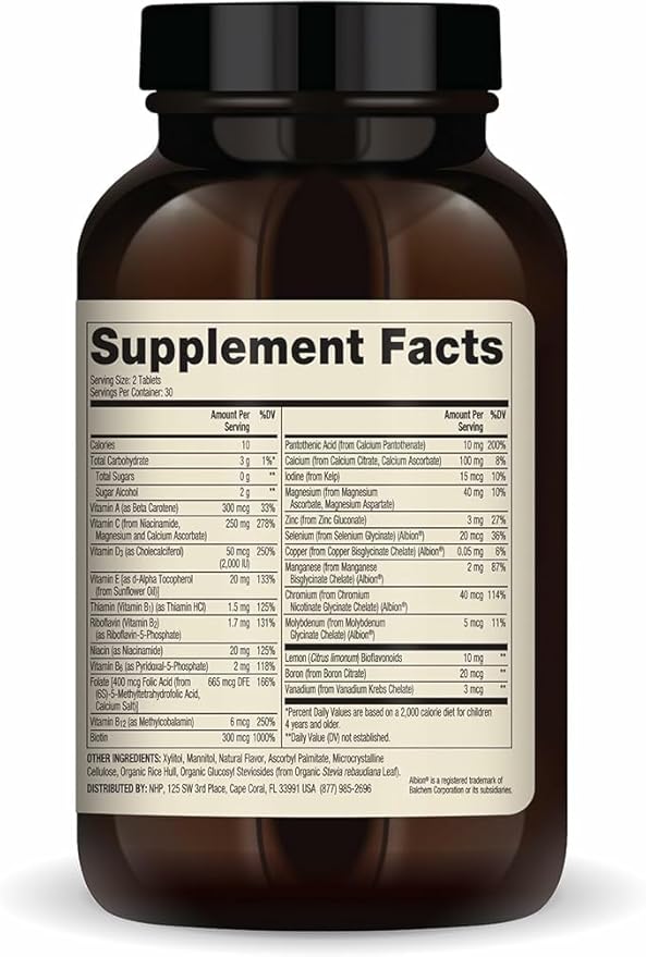 Dr. Mercola Chewable Multivitamin for Kids, 30 Servings (60 Tablets), 0g Sugar Per Serving, Natural Orange Flavor, Dietary Supplement, Supports Overall Health, Non-GMO
