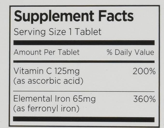 Vitron-c High Potency Iron Supplement Tablets 60 Ct (Pack of 2)