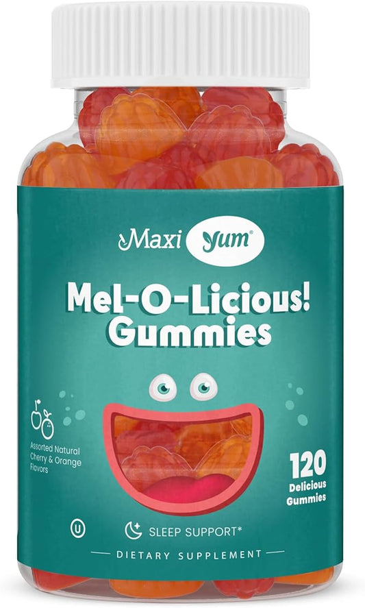 Melatonin Gummies for Kids - 1mg Chewable Melatonin Gummy - Restful Nighttime Support Supplement - Drug Free Aid for Peaceful Relaxation - Children and Adult Melatonin Gummies 1mg, 120 Count