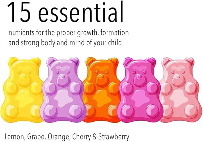 VitaGlobe Kids Complete Multivitamin Gummy - Vitamins A, C, E, D10, B6, B12, 60 Count (Pack of 1)
