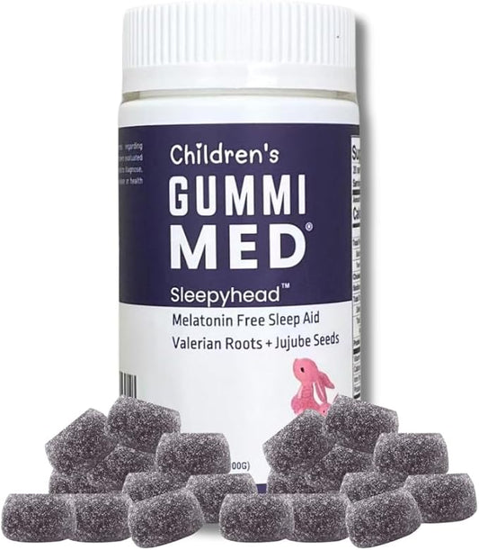 GummiMED Children's Sleepyhead – Melatonin-Free Sleep Gummies | Herbal Blend Sleep Supplement | Valerian Root & Wild Jujube | Sleep Aid for Kids