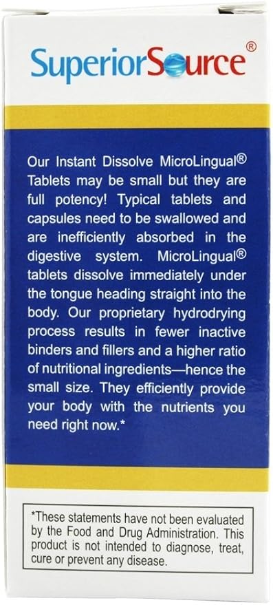 Superior Source Children's Vitamin D3 400 IU - Teeth, Bone & Immune Support Supplement for Kids - Non-GMO - 100 MicroLingual Dissolvable Tablets