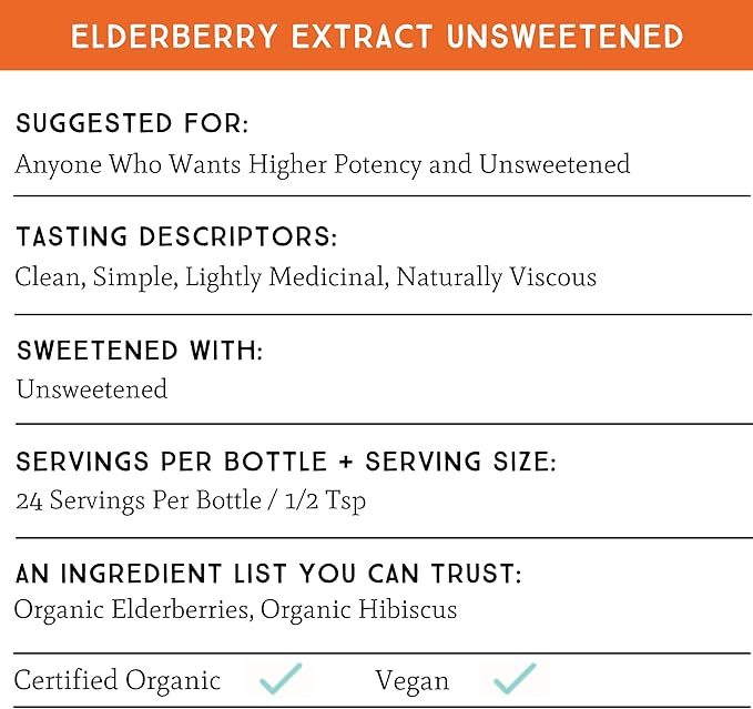 Dr. Appleseed's Organic Elderberry Extract Unsweetened Max Strength 11,000mg Kids + Adults Daily Immune Supplement Doctor- Formulated Science-Backed Pure Vegan 24 Day Supply – 2 Fl Oz