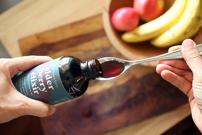 Elderberry Elixir – Immune Support for Adults & Kids – Certified Organic, Farm-Fresh Elderberry Syrup – Made in The USA (4 oz)