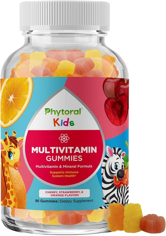 Phytoral Kids Vitamins Gummy Multivitamin Chewable - Kids Gummy Vitamins for Mood Support Natural Energy Boost and Immune Support for - Immune Gummies and Natural Multivitamin