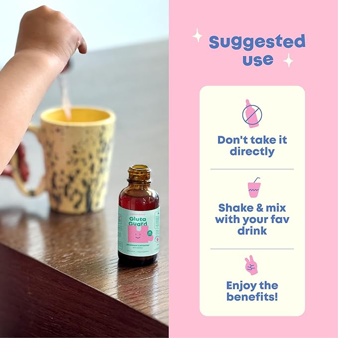 JoySpring Liposomal Glutathione Supplement for Kids | Supports Speech and Eye Contact | 50 MG Antioxidant L-Glutathione Drops | 2 oz Liquid Detox Supplement