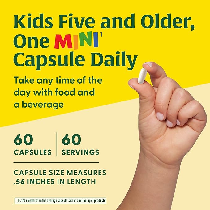 MegaFood MegaFlora Probiotics for Kids - Probiotics for Digestive Health - 5 Billion CFUs - Non-GMO, Vegetarian, Made Without 9 Food Allergens - 60 Mini Capsules (60 Servings)