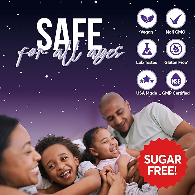FIOR Sugar Free Blue Raspberry 60-Count Melatonin Gummies 5mg Sleep Aids for Adults & Kids. Gummy Vitamins for Sleep. Adults & Kids Melatonin & L-Theanine Gummies Natural Herbal Sleep Aid.