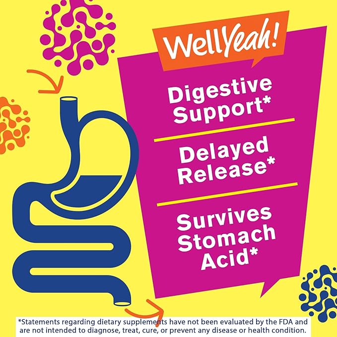 Kids Probiotic Gummies - Digestive Support, Gut Health, Immune Support Gummy - Probiotics for Digestive Health - Vegan, Gluten Free - 60 Gummies