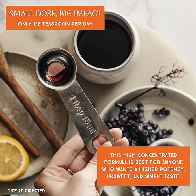 Dr. Appleseed's Wild Elderberry Extract Unsweetened Max Strength 720mg Kids + Adults Daily Immune Supplement Doctor- Formulated Science-Backed Pure Vegan 25 Day Supply – 2 Fl Oz