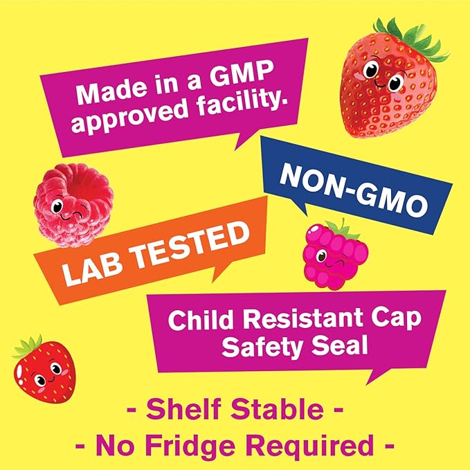 Kids Probiotic Gummies - Digestive Support, Gut Health, Immune Support Gummy - Probiotics for Digestive Health - Vegan, Gluten Free - 60 Gummies