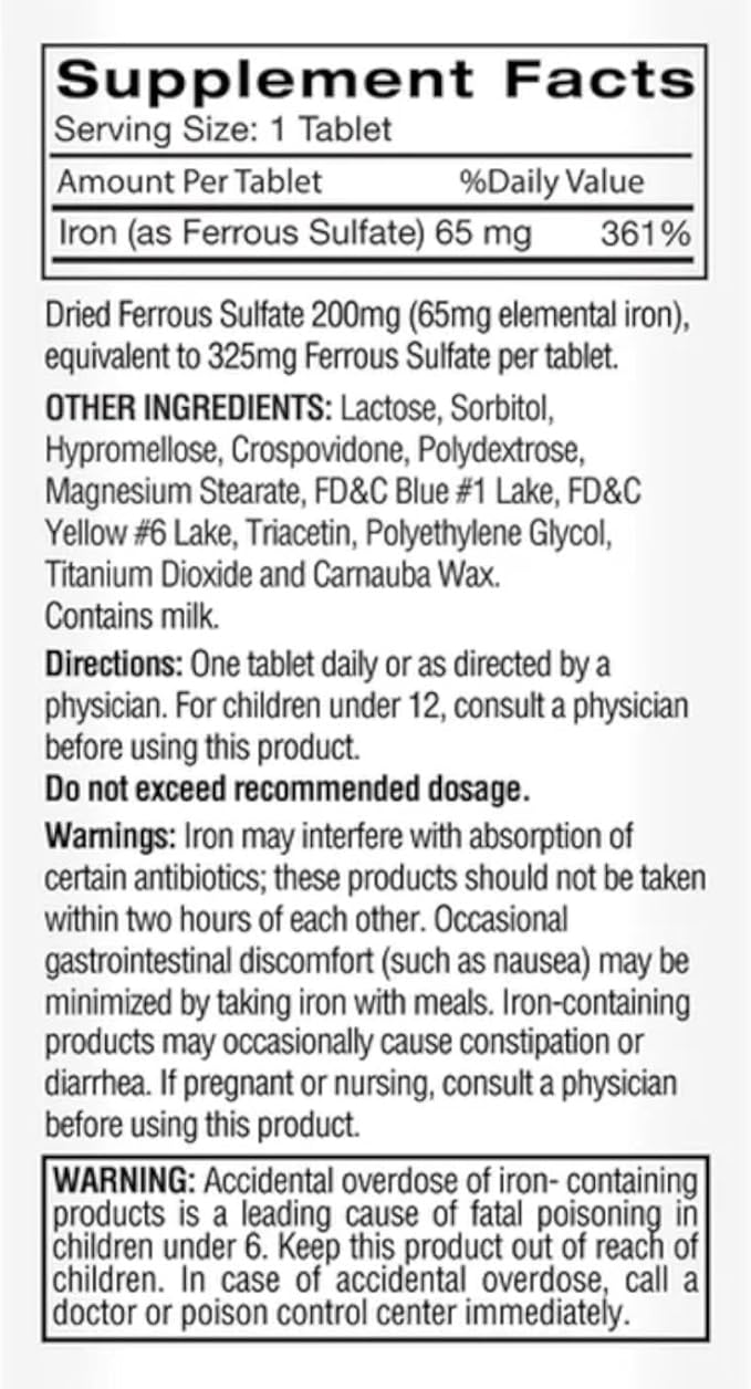 Feosol Original Ferrous Sulfate Iron Supplement , 120 CT (Pack of 3)