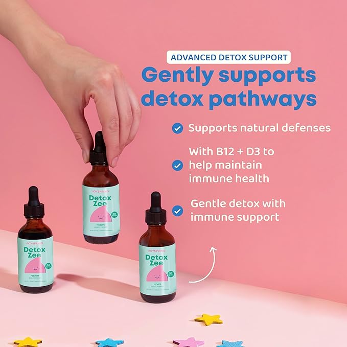 JoySpring Zeolite Drops for Kids – Natural Berry Flavor with Vitamin D3 – Supports Wellness & Everyday Vitality – 30-Day Supply