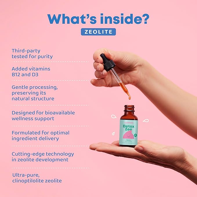 JoySpring Zeolite Drops for Kids – Natural Berry Flavor with Vitamin D3 – Supports Wellness & Everyday Vitality – 30-Day Supply