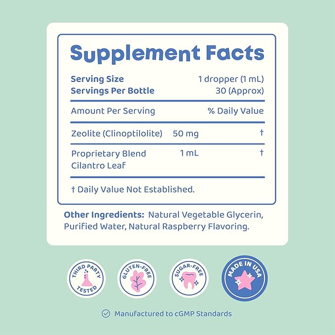 JoySpring DetoxZee Cilantro Drops for Kids - Natural Detox Support with Zeolite & Cilantro Extract - Gentle Whole-Body Cleanse for Children & Toddlers - Kid-Friendly Liquid Detox, 30 Servings