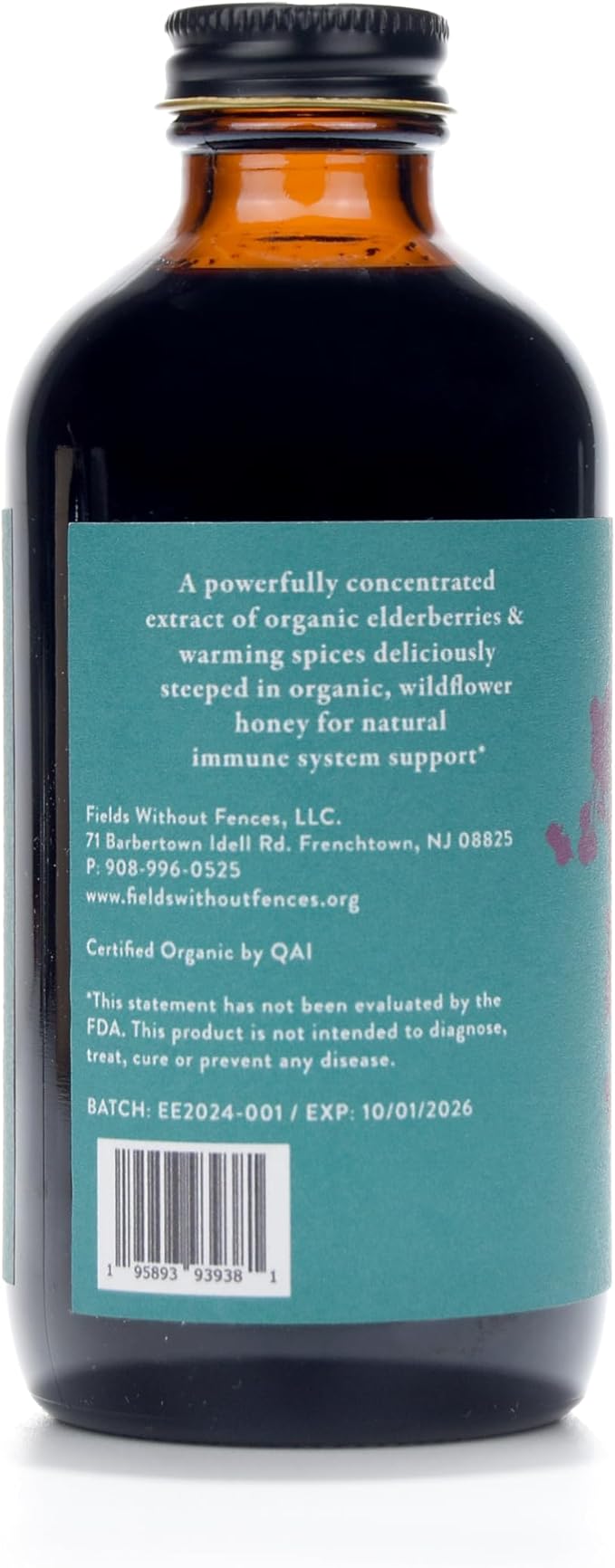 Elderberry Elixir – Immune Support for Adults & Kids – Certified Organic, Farm-Fresh Elderberry Syrup – Made in The USA (8 oz)