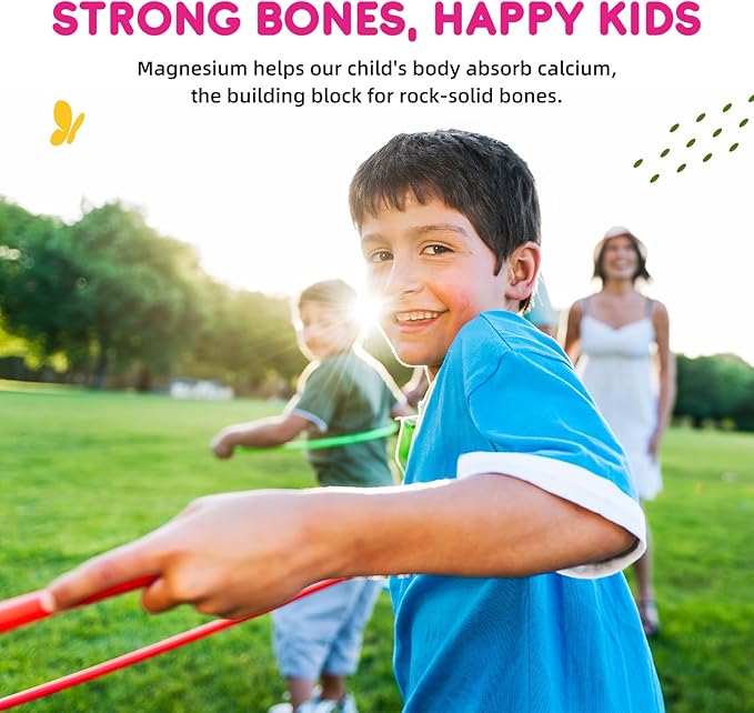 Magnesium Gummies for Kids - Magnesium Glycinate Gummies with L-Theanine, Chamomile, Licorice, Vitamin B6, D for Kids & Adults Sleep, Stress, Muscle Relief & Nerve Bone - Sugar Free Strawberry 60ct
