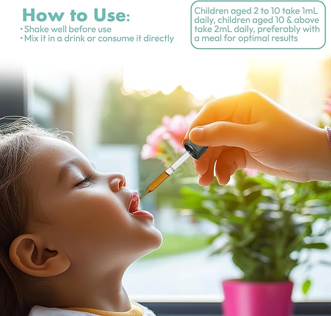 Height Growth Supplement Drops for Kids - Teens Bone Growth Height Increase and Maximizer Immune Health Drops with Vitamins D3 K2 Zinc & Calcium - Gluten Free Vegan Pineapple Flavor