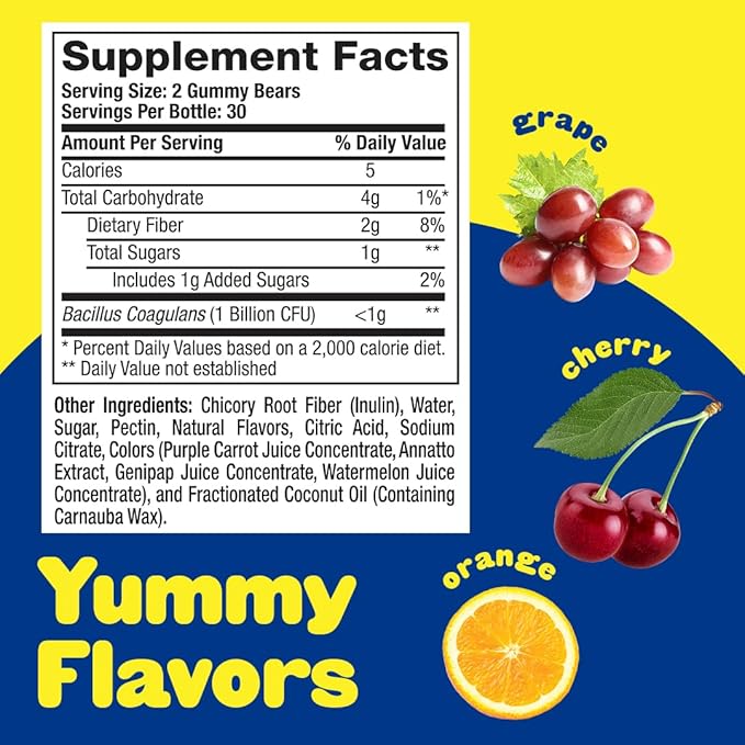 L'il Critters Kids Probiotic Digestive Gummy Grape Cherry Orange 60 Count and Immune C Vitamin Gummy Orange Lemon Cherry 190 Count Bundle