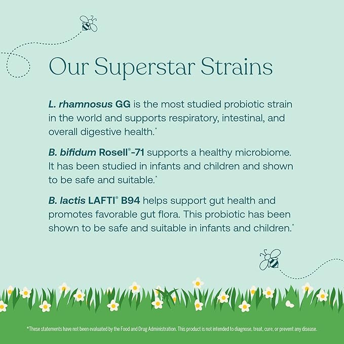 True Grace True Littles - 30 Individual Stick Packs - Kids’ Daily Probiotic + Vitamin D3 for Immune & Digestive Health - Gluten, Soy & Dairy Free - 30 Servings