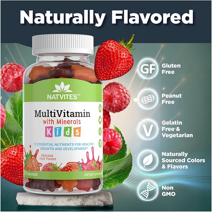 Complete Kids Multivitamin Gummies – 120 Count of Essential Daily Vitamins & Minerals for Immune Support, Focus, & Growth – Perfect for Toddlers, Children, Teens, and Picky Eaters!
