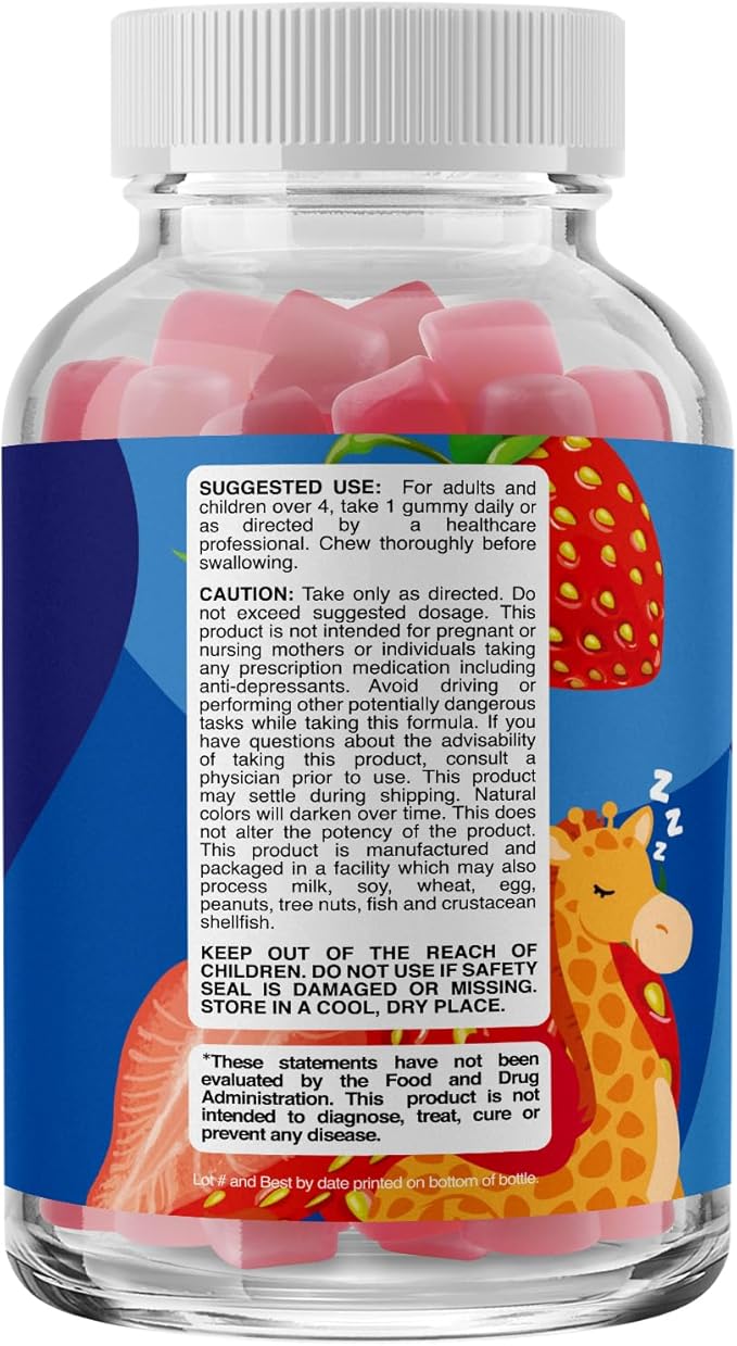 Phytoral Kids Melatonin 1mg Gummy Vitamins - Pure Melatonin Gummies for Kids and Mood Support - Children’s Vitamins Gummy for Deep Sleep Supplement Gummies 1mg