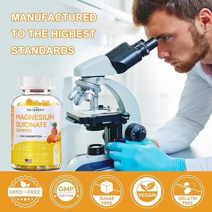 Calcium Citrate 600mg - Magnesium Glycinate Gummies with Ashwagandha,Magnesium L-Threonate&Magnesium Citrate Supplements - Dietary Supplement for Kids & Adults - 90 Count Pineapple Mango Flavor