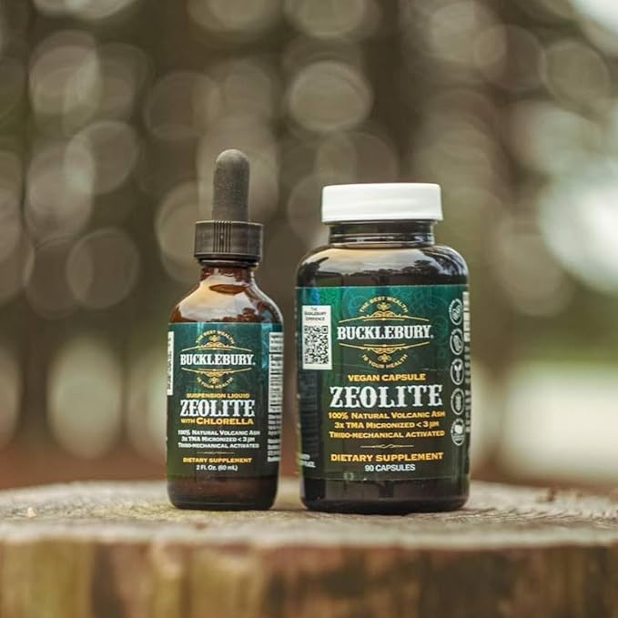 Zeolite Liquid Suspension w/Chlorella - Detox Support, Immune System and Digestive Tract Health Support for Kids and Adults (60 Servings)
