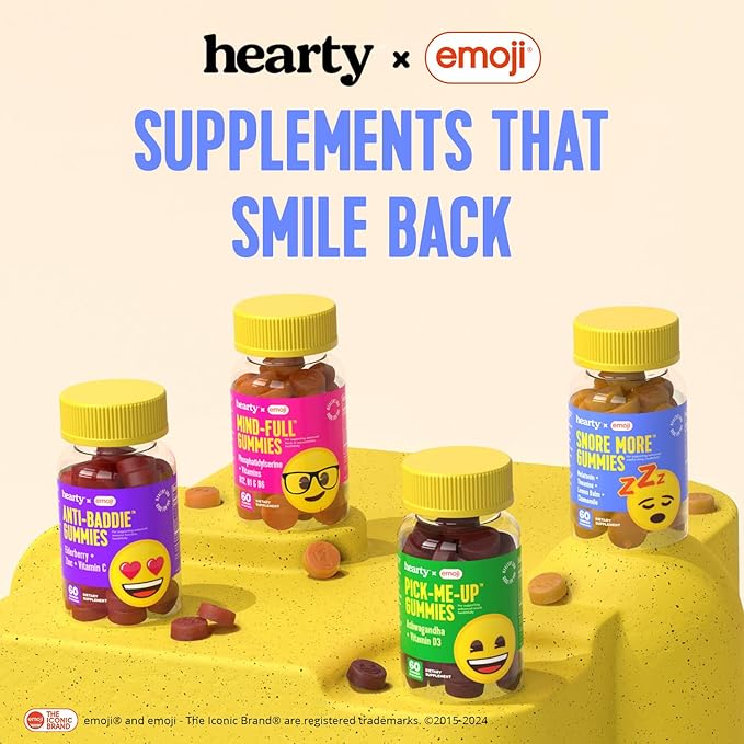 HEARTY Sleep Gummies for Kids & Adults, Children Melatonin Gummies with L-Theanine & Chamomile for Sleeping, Natural Sleep Supplement, Melatonin 1 mg Chewable Gummy for Kid 4+ & Adult, 60 Count
