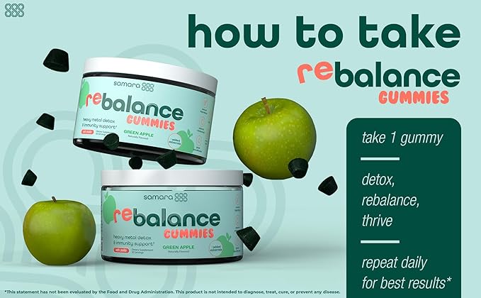 Zeolite Detox for Kids & Adults, Pure Zeolite Clinoptilolite Enhanced w/Chlorella & Minerals, Gentle Daily Cleanse for Focus, Gut & Immune Support, Vegan & Dye-Free Green Apple Gummies, Made in USA