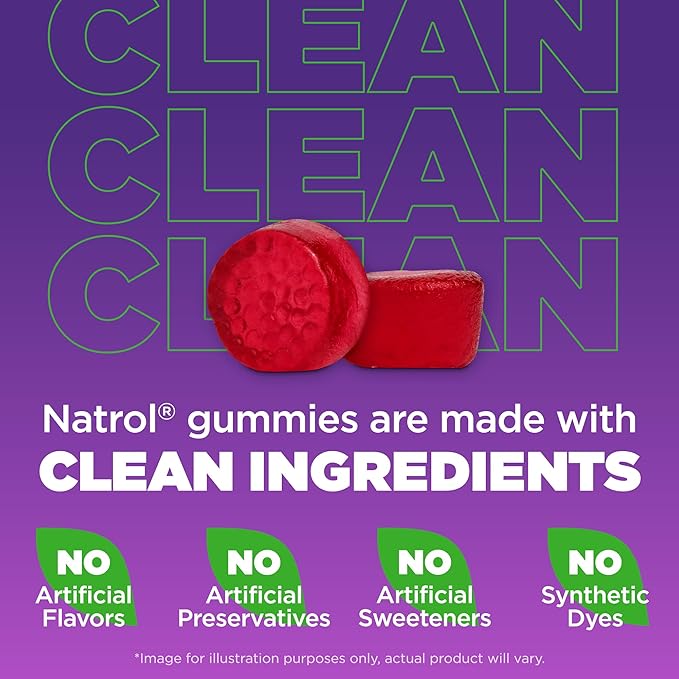 Natrol Kids Melatonin 1mg, Supplement for Restful Sleep, Sleep Gummies for Children, 60 Raspberry-Flavored Melatonin Gummies, 60 Day Supply
